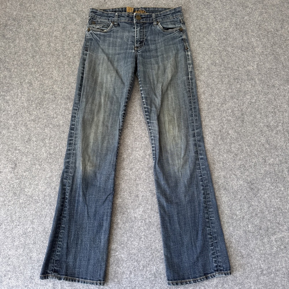Kut from the Kloth Straight Leg Jeans Womens 2 Blue Dark Wash